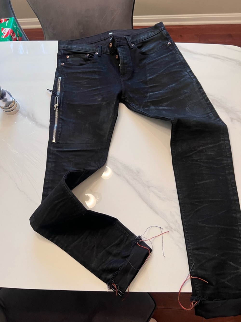 Mr completely Black Slim Jeans with Side Zip